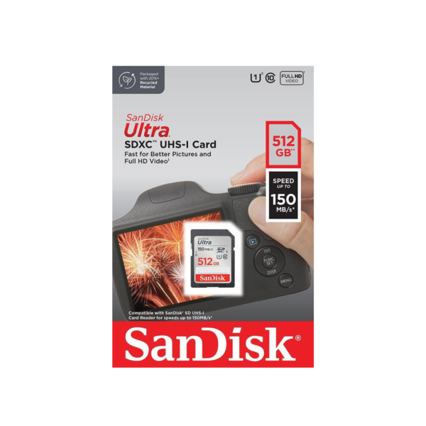 SanDisk 512GB Ultra SDXC Card 150MB/s Memory Card - Image 2